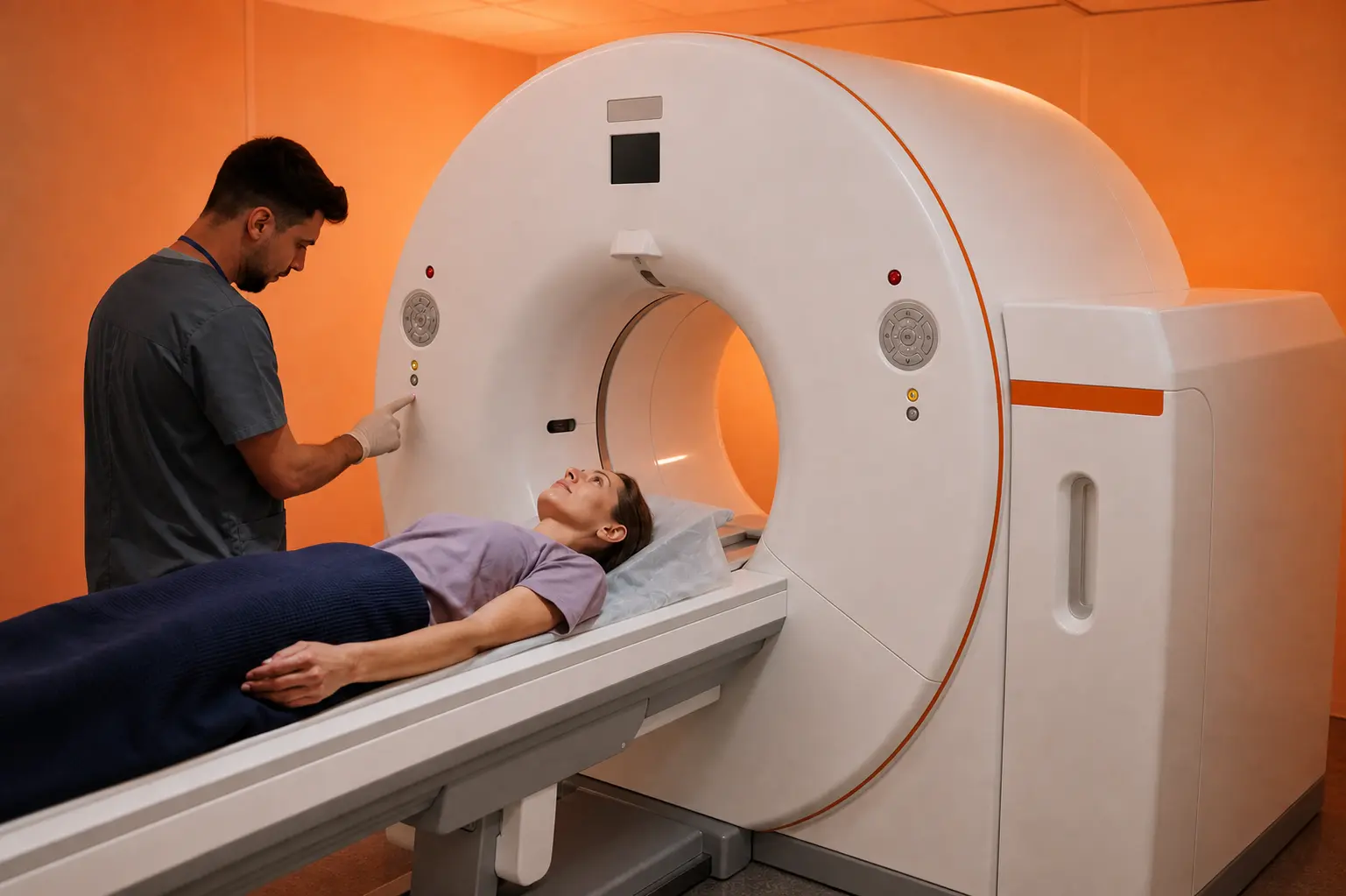 A PET/CT Scanner at a United Theranostics clinic used for cancer staging
